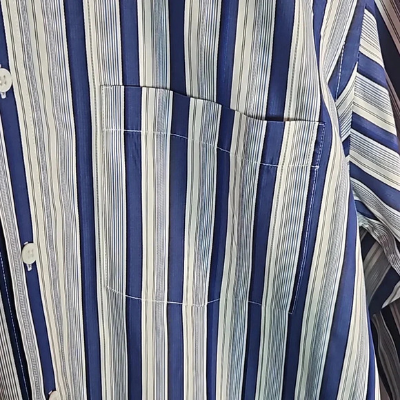 Bugatchi Men's Striped Print Button Down Shirt M Medium - Picture 4 of 9